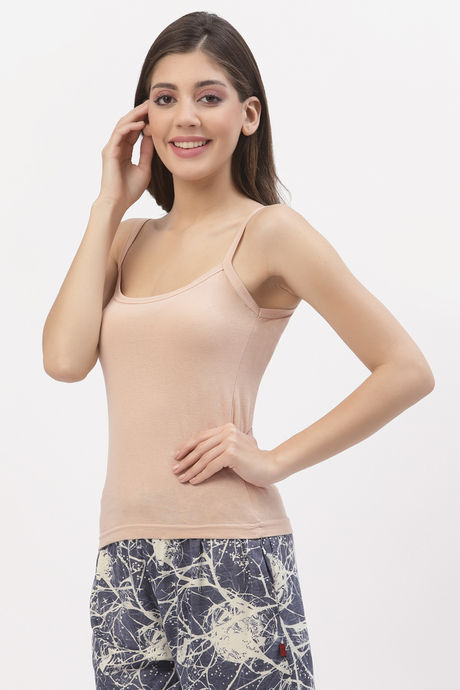 Floret Cotton Camisole (Pack of 2) - Skin Black — image 8